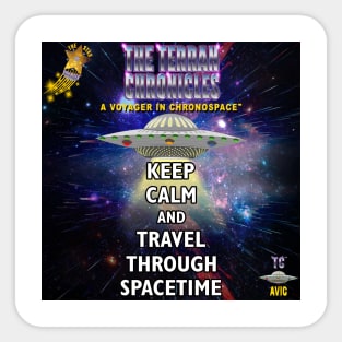 Keep Calm and Travel Through Spacetime Sticker